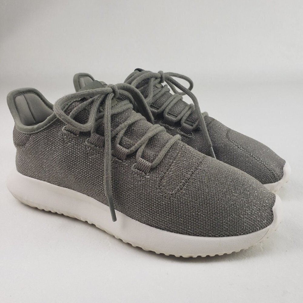 Adidas Tubular Shadow Shoes Sparkly Green Womens 8 Running Sneaker BY9738 LaceUp